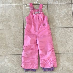 Size 4 Pink Snow bib overalls
